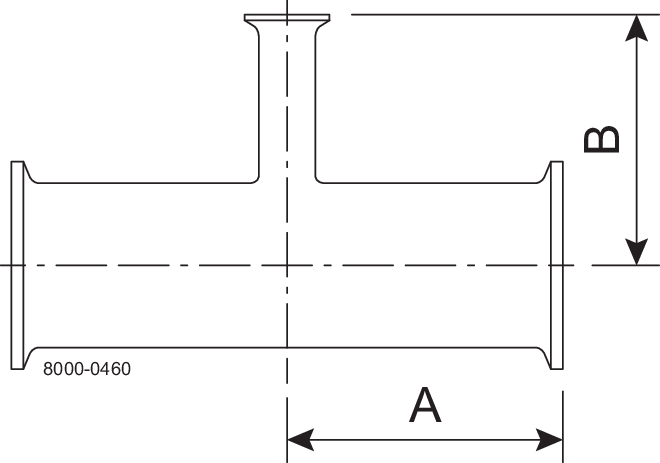 B7RMP-1 1/2X1/2-316L-PL - BPE REDUCING TEE TC 20RA/POL SF1